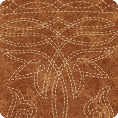 Saddle Stitch Cognac Medium Iced Cup Coolie