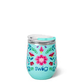 Flora Azul Stemless Wine 12oz