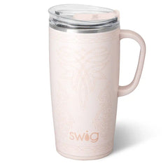 Saddle Stitch Cream Travel Mug 22oz