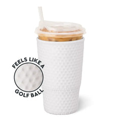 White Golf Ball Large Iced Cup Coolie