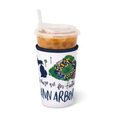 Saturdays in Ann Arbor Medium Iced Cup Coolie