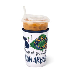 Saturdays in Ann Arbor Medium Iced Cup Coolie