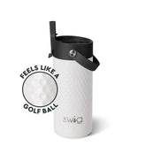 White Golf Ball Flip + Sip Slim Tumbler 12oz