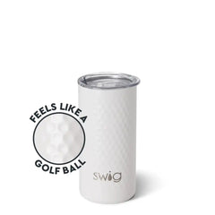 White Golf Ball Slim Tumbler 12oz