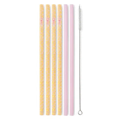 Oh Happy Day + Pink Reusable Straw Set