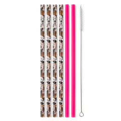 Hayride + Hot Pink Reusable Straw Set