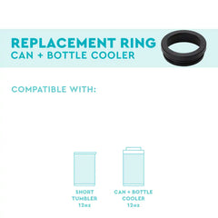 Black Replacement Ring 12oz Can + Bottle Cooler