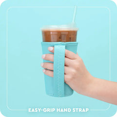 Gingham Medium Iced Cup Coolie