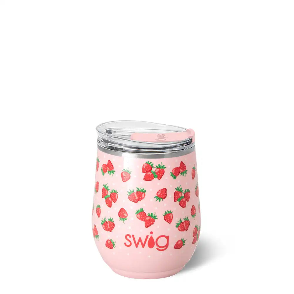 Strawberry Shortcake Stemless Wine 12oz