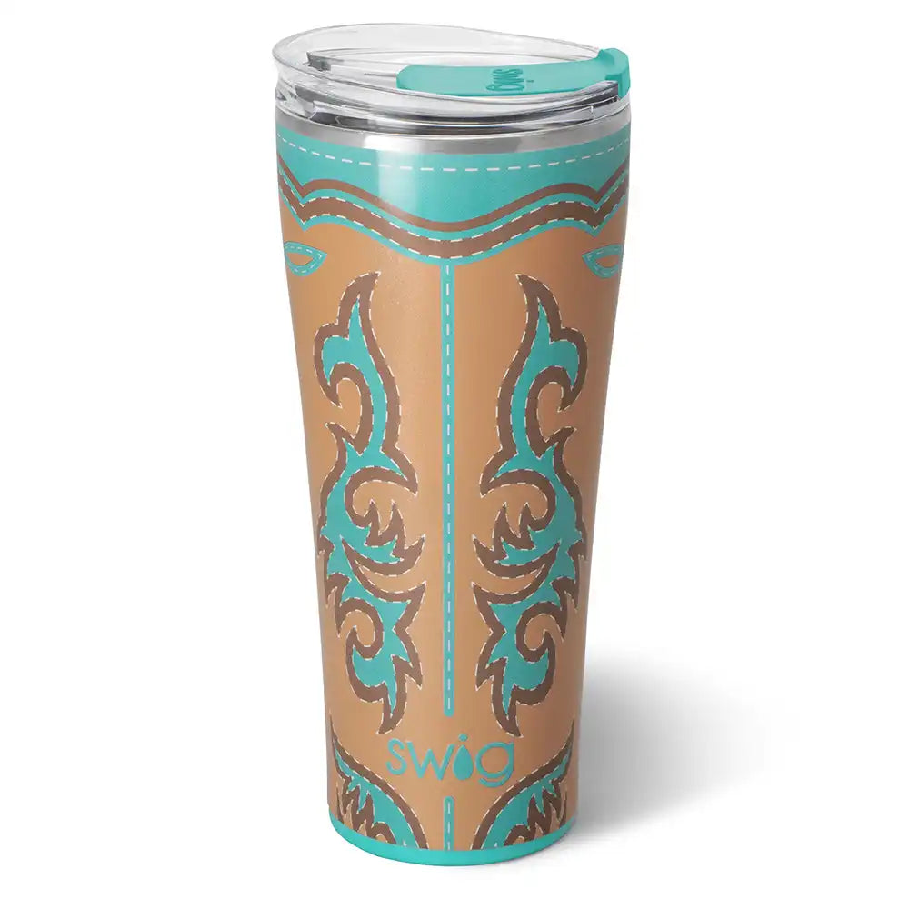 Boot Scootin' Turquoise Tumbler 32oz