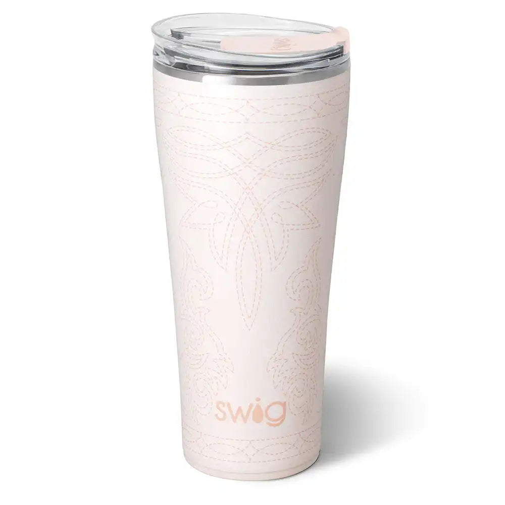Saddle Stitch Cream Tumbler 32oz