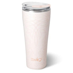 Saddle Stitch Cream Tumbler 32oz