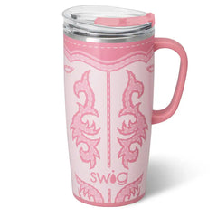 Boot Scootin' Pink Travel Mug 22oz