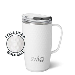 White Golf Ball Travel Mug 18oz