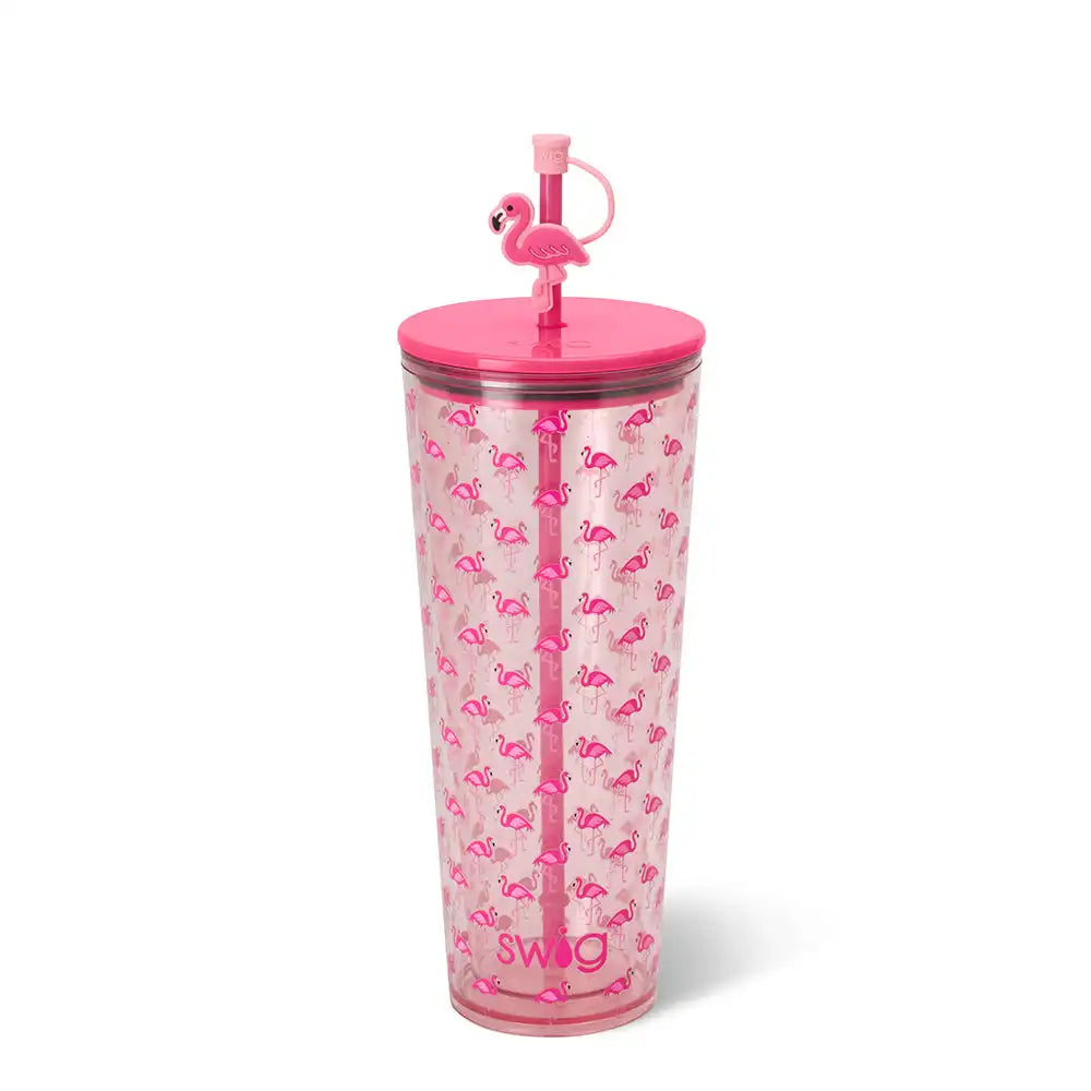 Flamingos Plastic Tumbler 24oz