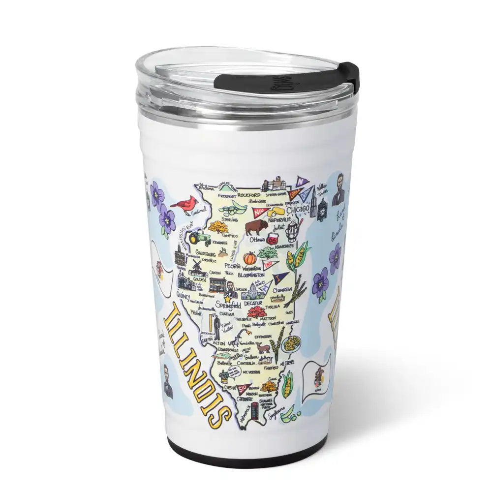 Illinois Party Cup 24oz