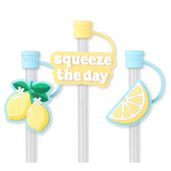 Lemon Meringue Straw Topper Set