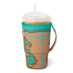 Boot Scootin' Turquoise Large Iced Cup Coolie