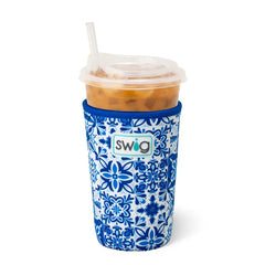 Indigo Tiles Medium Iced Cup Coolie