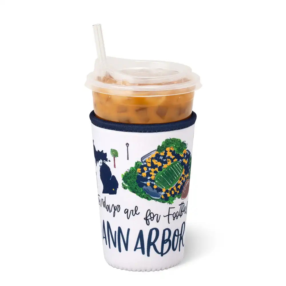 Saturdays in Ann Arbor Medium Iced Cup Coolie