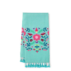 Flora Azul Tea Towel
