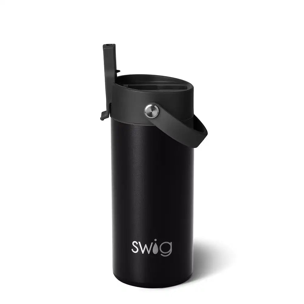 Black Flip + Sip Slim Tumbler 12oz