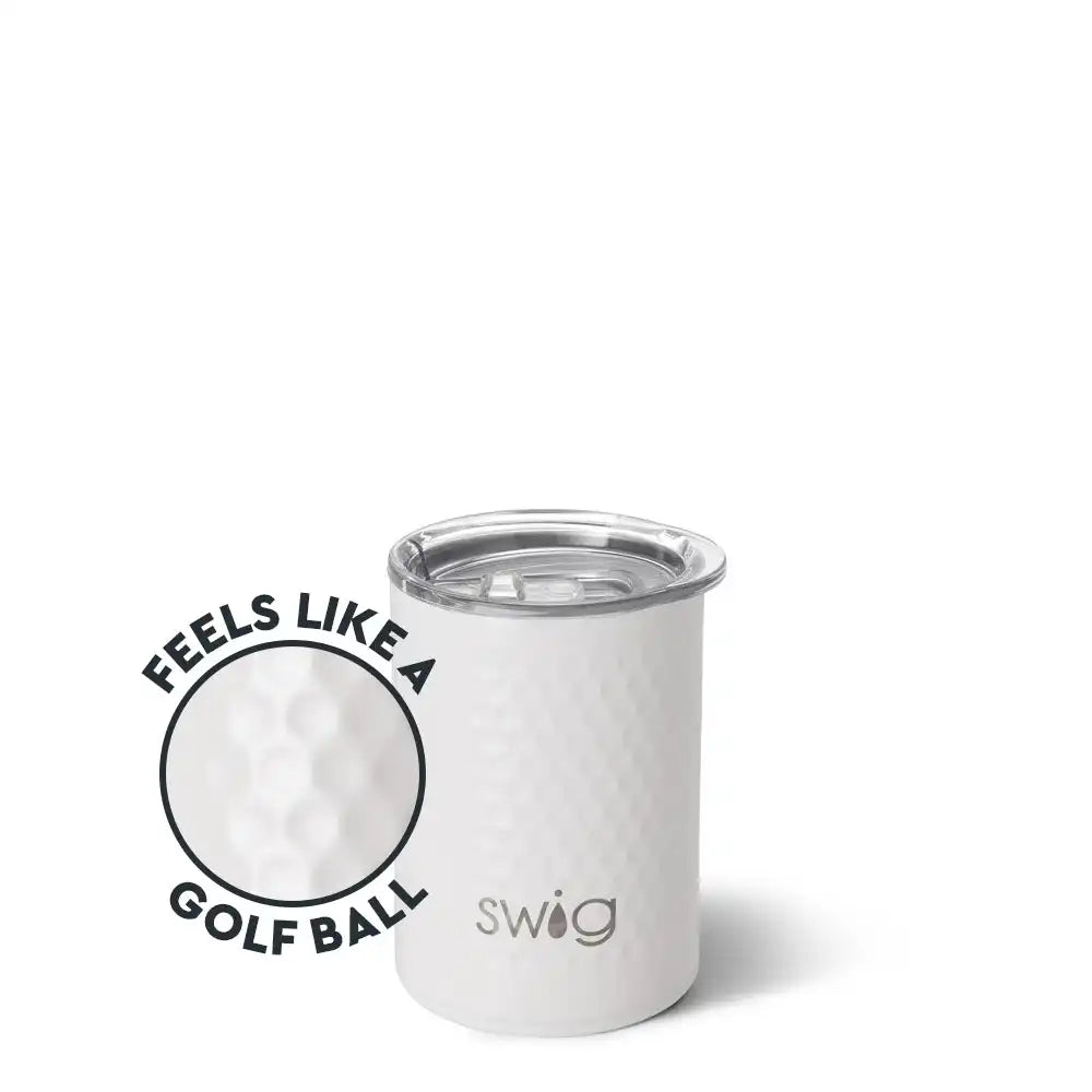 White Golf Ball Short Tumbler 12oz