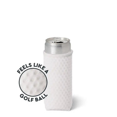 White Golf Ball Slim Can Coolie
